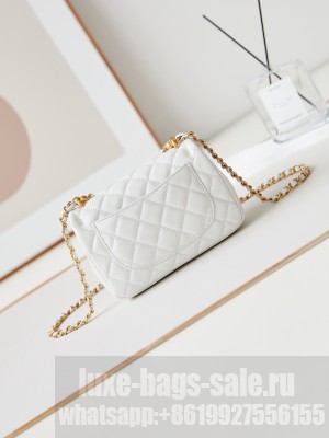 Chanel MINI FLAP BAG AS4385 white