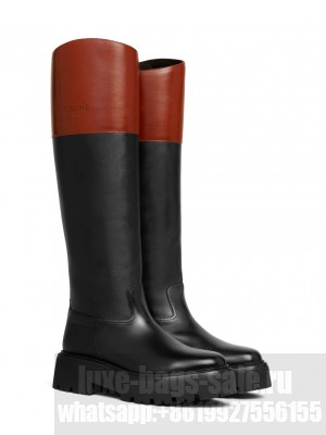 Celine Women's Bulky High Boot In Calfskin Black