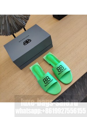 BALENCIAGA SQUARED HEEL 2.5CM BOX SANDALS BB LOGO GREEN 2022