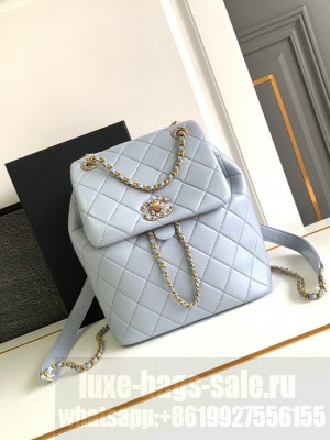 CHANEL 24P BACKPACK AS4058 light blue