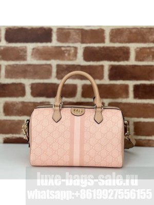 GUCCI OPHIDIA GG SMALL TOP HANDLE BAG 772061 Dusty pink