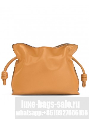 Loewe Flamenco Clutch In Nappa Calfskin Coffee