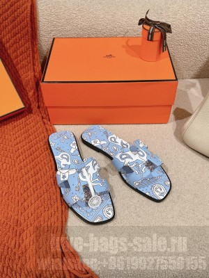 Hermes Oran Flat Slide Sandals 2024 03