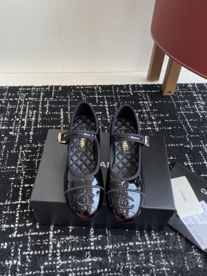 Chanel Patent Leather Mary Janes 5cm Pumps Black 2025 G46379 