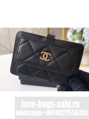 Chanel Luggage Tag AP1141 Lambskin Black