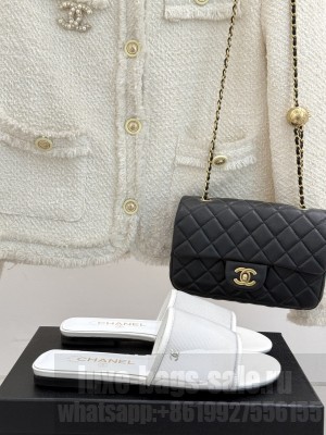 Chanel Mesh Slide Mule White 2025