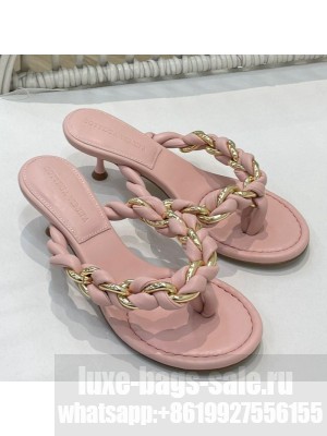 Bottega Veneta Dot Entwined Thong Sandals Pink  2021 Collection