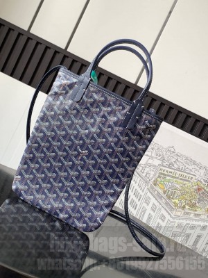 Goyard Poitiers Bag Navy Blue