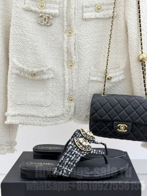 Chanel Flat Slide Thong Sandals 2025 16
