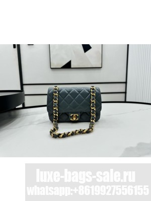 Chanel MINI 2.55 HANDBAG Lambskin & Gold-Tone Metal AS5027 Blue