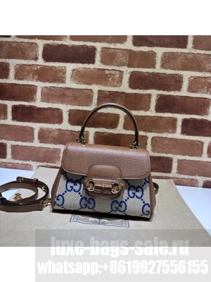 GUCCI HORSEBIT 1955 MINI BAG 703848 BROWN&BLUE