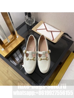 Gucci Calfskin Loafers with Horsebit White 2022 Collection