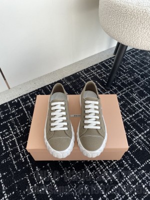 Miu Miu Canvas sneakers gray