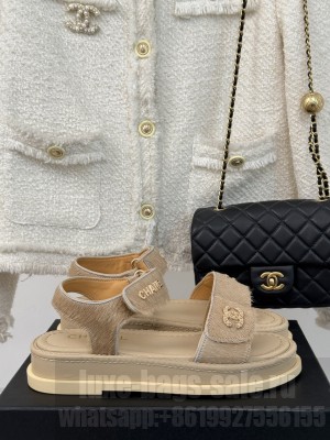 Chanel CC Logo Beach Sandals 2025 05