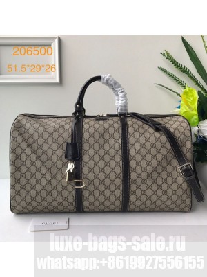 Gucci GG Canvas Carry-on Duffle Travel Bag 206500 Coffee  Collection