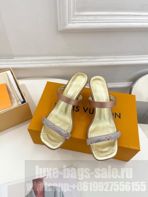 Louis Vuitton Sparkle 9.5cm Heel Slide Sandals 2023 07