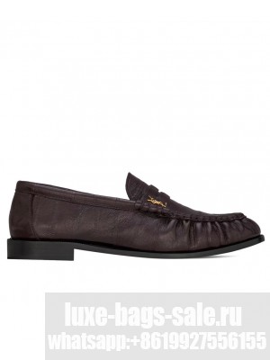 Saint Laurent Women's Le Loafer Penny Slippers In Eel Mauve