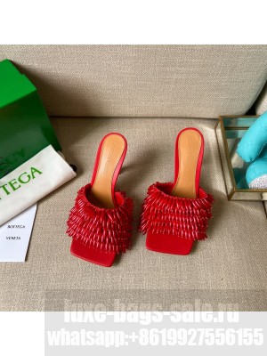 Bottega Veneta Bean Stretch Bead 9cm Sandals Red 2021 Collection