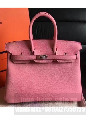 Hermes Birkin 30/35 Bag In Original Epsom Leather With Gold/Silver Hardware Pink