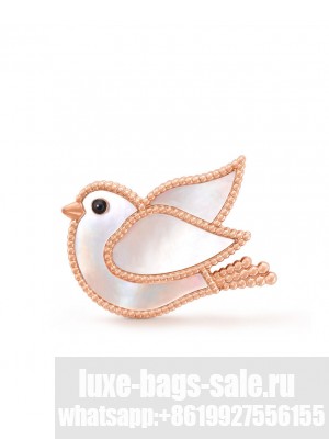 Van Cleef & Arpels Women's Lucky Animals Dove Clip Red