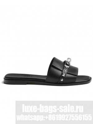 Hermes Women's Giulia Sandal Black