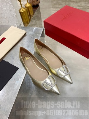 VALENTINO VLOGO GLOW LAMINATED NAPPA FLAT 40 2021 Collection