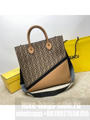 Fendi x FRGMT brown FF fabric bag Shopper F7678 brown