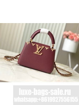 Louis Vuitton Capucines BB M48865 burgundy&Crystal