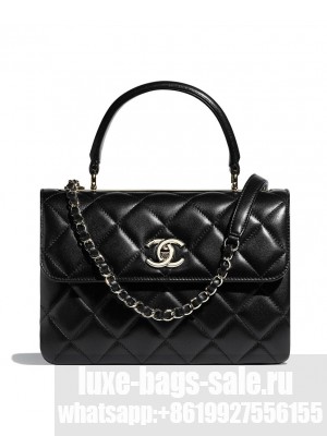 Chanel Flap Bag With Top Handle A92236 Black