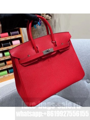 Hermes Birkin 25cm Bag in Original Epsom Leather Red