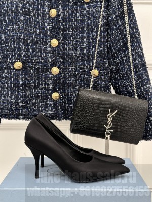 Prada Satin Pumps 2024 Black
