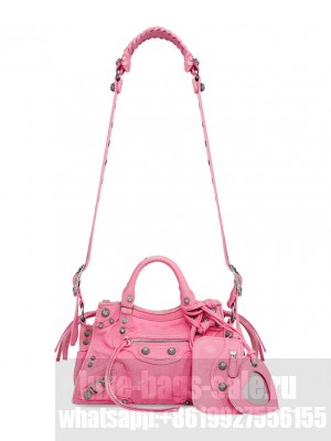 Balenciaga Neo Cagole XS Handbag In Denim Pink