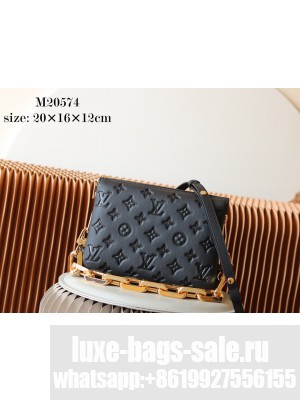 Louis Vuitton Original Leather SKI Coussin BB M20547 Black Gold-Tone