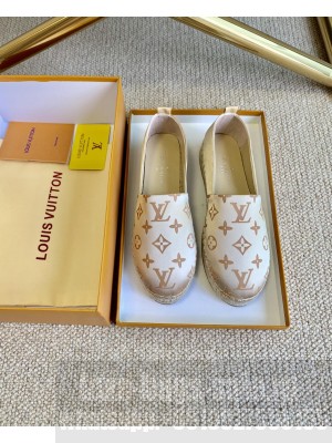 Louis Vuitton Starboard Monogram Silk Flat Espadrilles Golden 2021 Collection