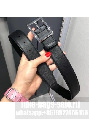 Prada Width 3.4cm Leather Belt P05