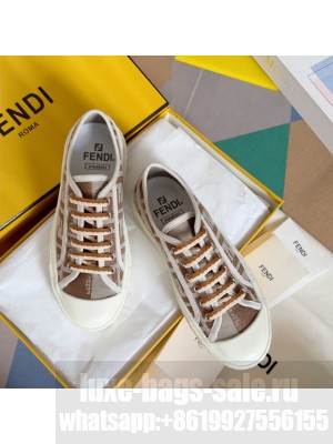 Fendi Domino FF fabric Unisex low-tops sneakers 09