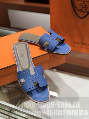 Hermes Oran Flat slippers in epsom leather 019 2021 Collection