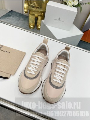 Brunello Cucinell Suede and techno fabric runners sneakers 010