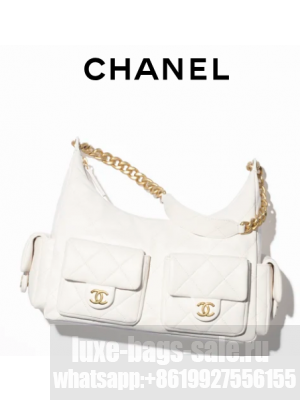 Chanel MAXI HOBO BAG AS5339 WHITE