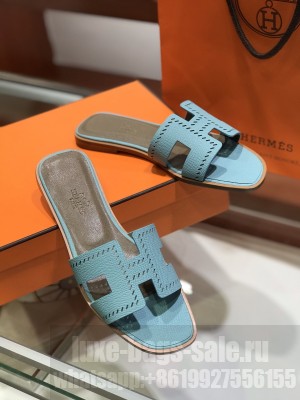 Hermes Oran Flat slippers in epsom leather 09 2021 Collection