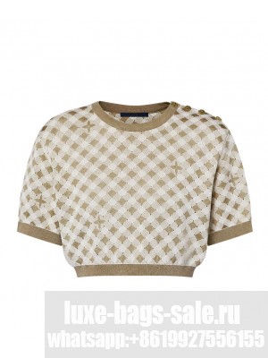 Louis Vuitton Women's Signature Knit Crop Top Cream