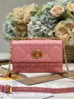 Dior MISS CARO MINI BAG Macrocannage Lambskin S5169UD PINK