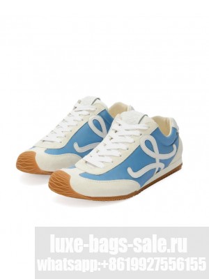 Loewe Unisex Ballet Runner 2.0 In Nylon And Calfskin Blue