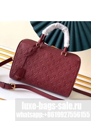 Louis Vuitton Monogram Empreinte Leather Speedy Bandouliere 30 Bag Scarlet Red