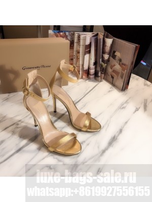 GIANVITO ROSSI PORTOFINO 105 Gold Adjustable ankle strap Sandals Spring/Summer 2021 Collection Gold