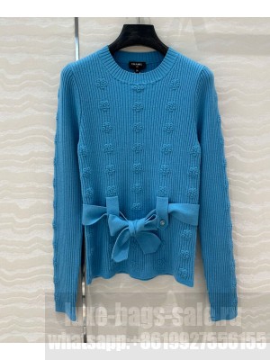 Chanel Women's Cashmere Sweater Blue