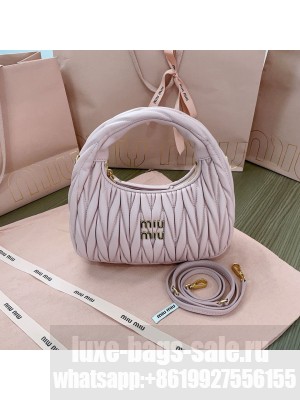 Miu Miu Wander Matelasse Original Sheepskin Bag 5BC125 Light Purple