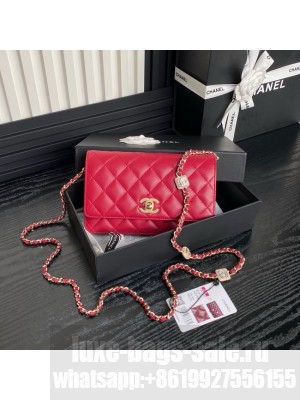 Chanel WALLET ON CHAIN AP4299 red