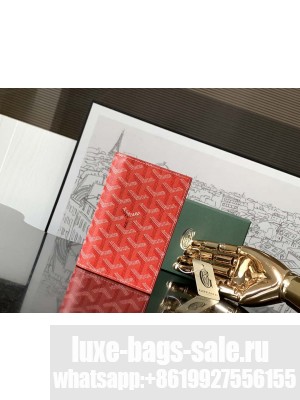 Goyard Grenelle Passport Cover Red
