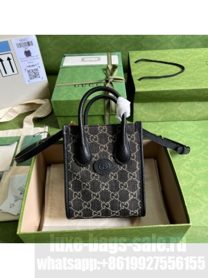Gucci Mini tote bag with Interlocking G 671623 black